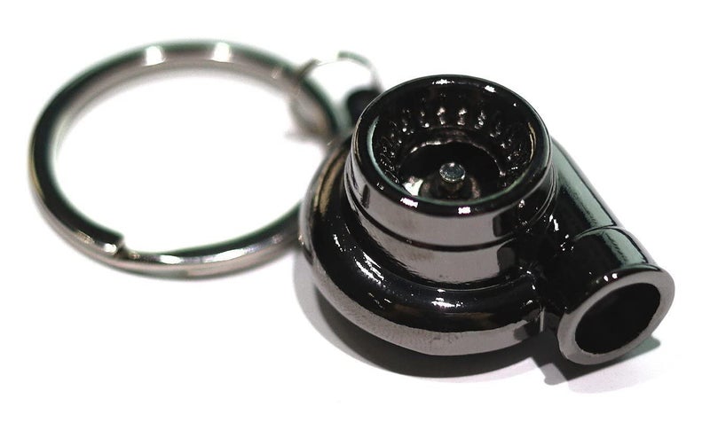 GT//Rotors Turbo Keychain Metal Spinning Turbocharger Automotive Mini Car Part Keychain Key Ring (Gunmetal Spinning Turbo) - Image 2
